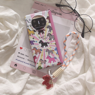 折叠防摔x7手链女款 X6折叠屏手机壳ins趣味卡通马matex5磁吸中轴后壳双层matex7保护套x3典藏版 适用华为Mate