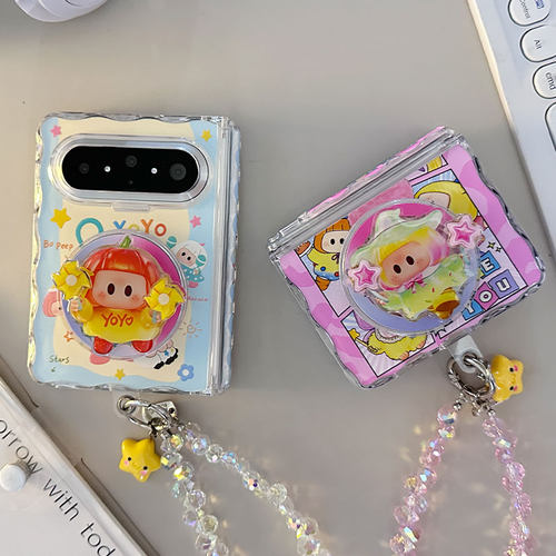 适用华为Pura X折叠屏手机壳Pura XMAX卡通可爱磁吸YOYO女孩小米MIX Flip新款Pocket2保护壳oppofindn3flip套