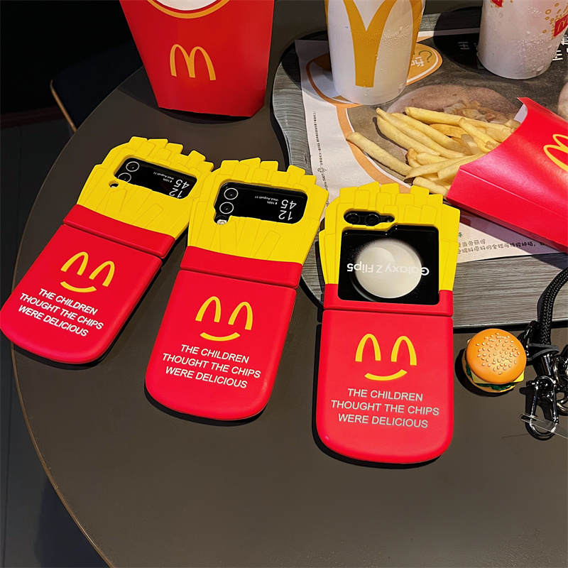 三星zflip5硬壳立体M记笑脸薯条