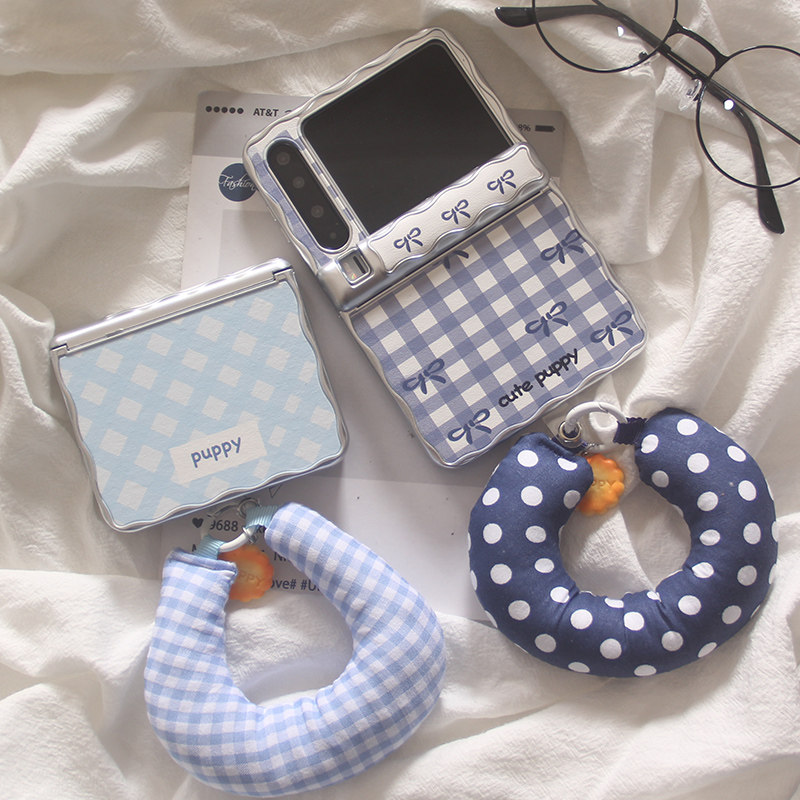 适用华为Pura X典藏版手机壳ins韩风小清新文艺格调新款Pura X全包中轴阔折叠保护防摔purax保护套毛绒手绳女