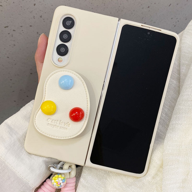 适用三星galaxyZFOLD7手机壳ins小清新多巴胺糖果球ZFold3/4创意个性fold6韩w24折叠屏zfold5手链Fold2保护套