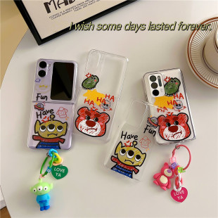OPPO findn2 flip手机壳卡通可爱三眼仔草莓熊Find N2折叠屏创意个性oppoN3 flip创意个性find n套