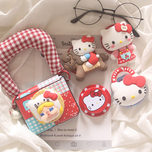 适用华为Purax手机壳卡通立体可爱KT猫pocket2小米MIXFlip荣耀vflip磁吸支架oppofindn3flip摩托罗拉R50R60套