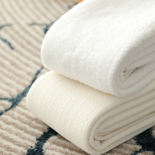 袜女加厚保暖踩脚麻花米白色丝袜连袜裤 秋冬季 高腰加绒白色打底裤