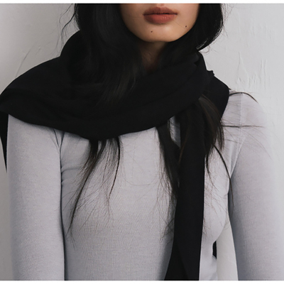 白色圆领山羊绒打底衫女内搭