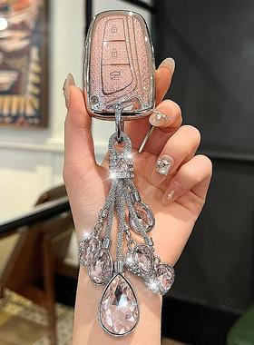 专用13-17款新胜达车钥匙套北京现代ix45壳格越格锐高档保护包扣