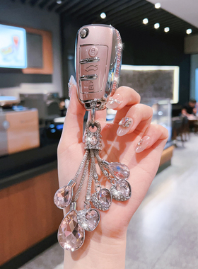 适用奥迪Q3钥匙套老款Q7/Q5/TT折叠钥匙包Q2L/A3/A1保护壳男女扣