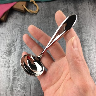 304不锈钢袖 珍小汤匙调料咖啡勺子短柄创意茶勺甜品蜂蜜勺舀糖勺