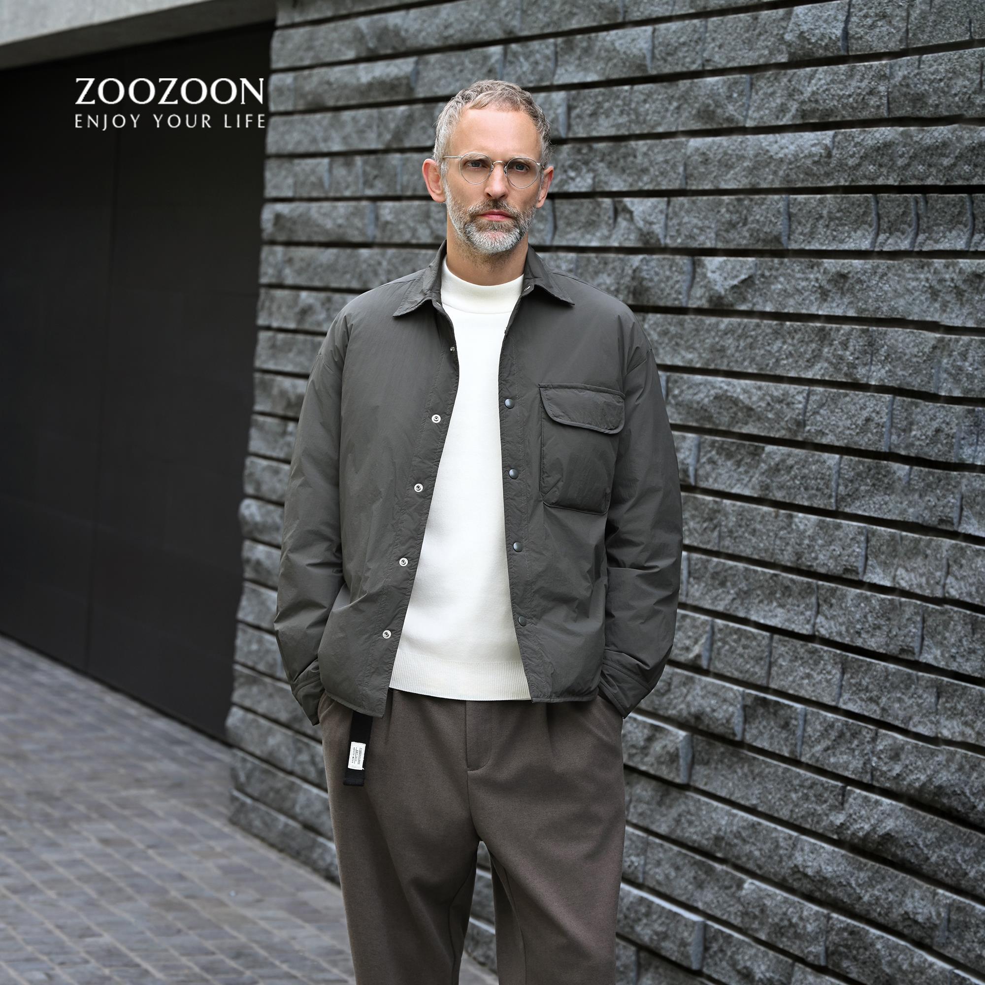 男士羽绒服2025新款冬季翻领外套男款大衣休闲夹克简约系