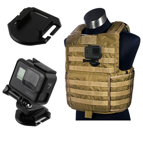 MOLLE专用 gopro hero11/10/9相机接座战术背心背带连接GOPRO挂扣