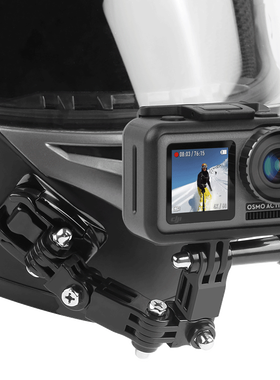 GoPro Osmo Action摩托车头盔下巴Hero9/8/7运动相机头盔拍摄配件