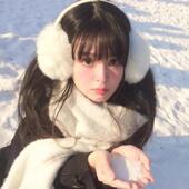 毛毛耳罩女冬季 2024新款 白色毛绒保暖防风耳包防寒加厚可折叠耳套