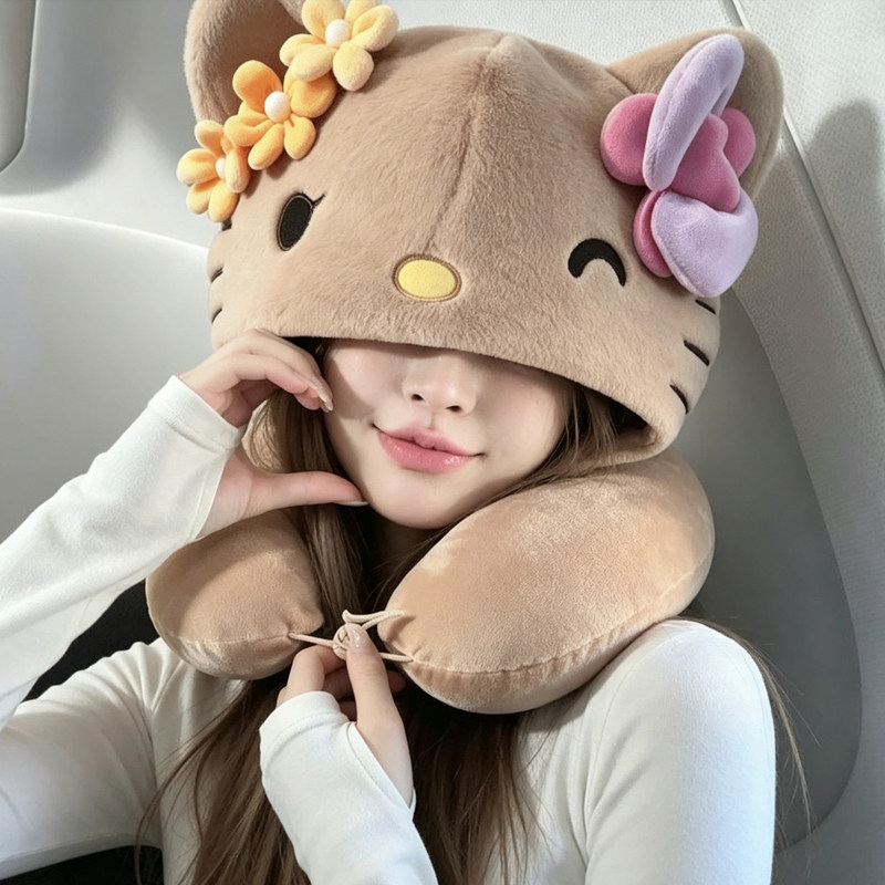 HelloKitty连帽护颈U型旅行枕图片