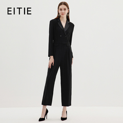 EITIE爱特爱时尚气质西装领高腰哈伦小脚通勤显瘦连体裤秋新款