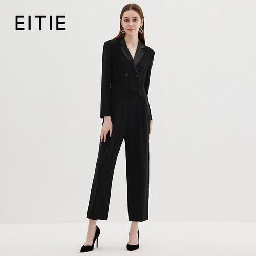 爱特爱时尚高级感西装领连体裤
