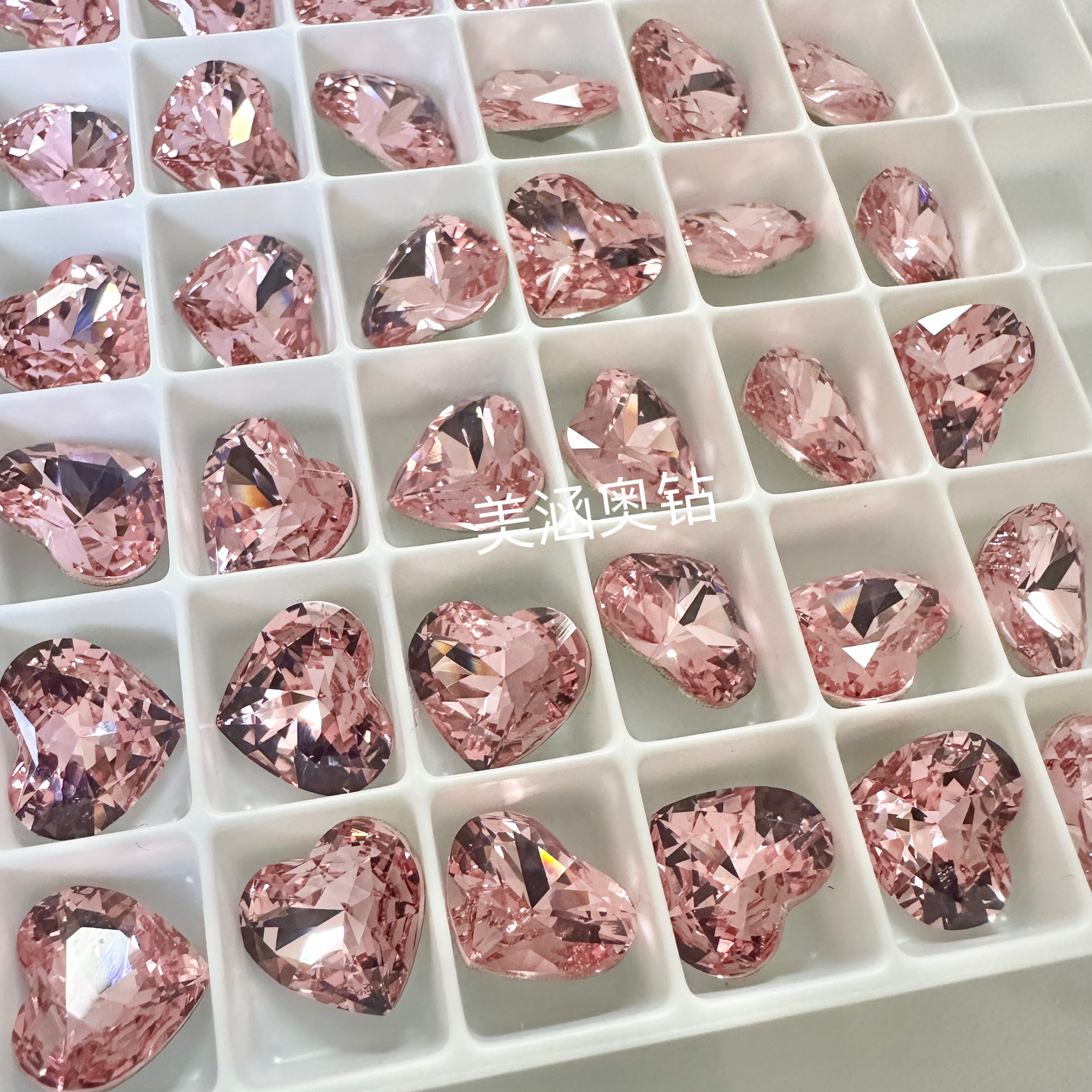 新款施华洛4815爱心桃心正心尖底华子美甲钻水晶饰品堆钻补钻贴娃
