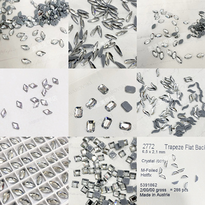 正品奥地利华子施家钻水晶美甲烫底钻网红异形钻烫底HF001白色钻