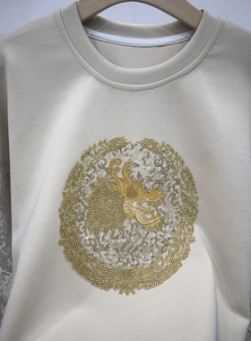 欧洲站新国风上衣气质高端时尚龙年设计感小众独特重工宽松卫衣女