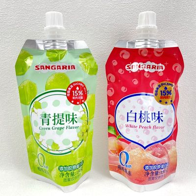 sangaria吸吸果汁果冻白桃青提味