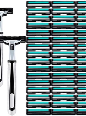 经典2层剃须刀手动刮胡刀双层刀片老式胡须刀头男刮脸刮毛刀刀架