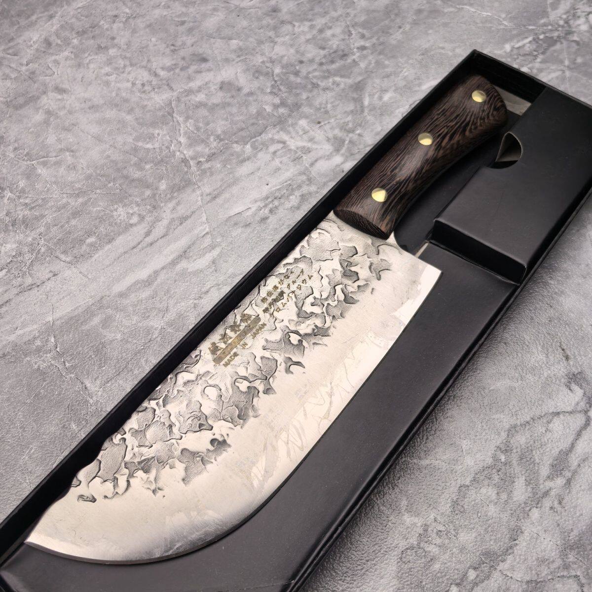 低价出日本进口正品菜刀手工锤纹锻打切片刀切菜刀经久耐用不生锈