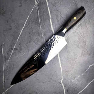 日本进口正品神田一卜菜刀锻打锤纹日式料理切肉厨房切片刀锋利