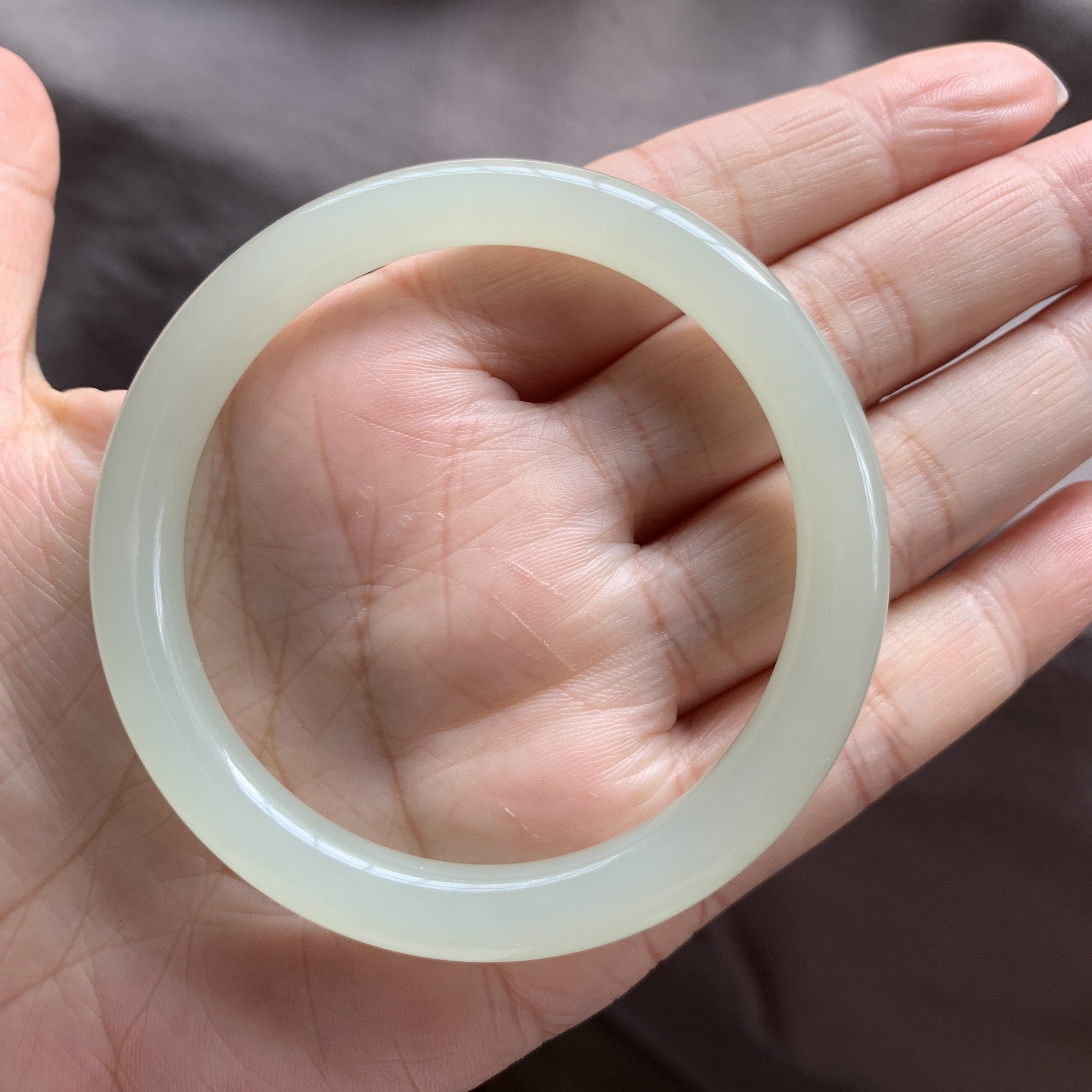 和田玉冰晴水荧光镯淡晴水圆条镯美人镯高冰荧光镯子玉镯54 55 56,珠宝/钻石/翡翠,手饰,淘宝优惠券,粉丝福利购,淘宝优惠卷