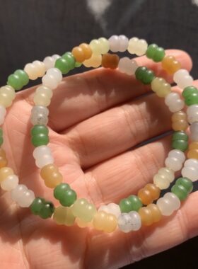 和田玉多宝手链手工多宝小蛮腰多宝串多宝手串碧玉糖玉烟紫女款6