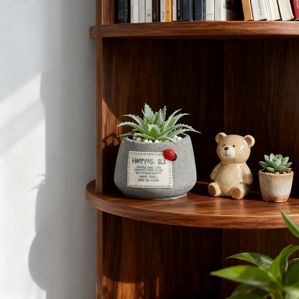 北欧风手工多肉小盆栽水泥桌面摆件仿真花DIY装饰绿植,家居饰品,桌面摆件,淘宝优惠券,粉丝福利购,淘宝优惠卷