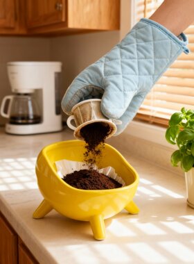 可爱几何陶瓷桌面摆件黄色收纳储物装饰品日常送礼