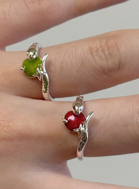 Komeiku蛇蛇平安正反两戴戒指