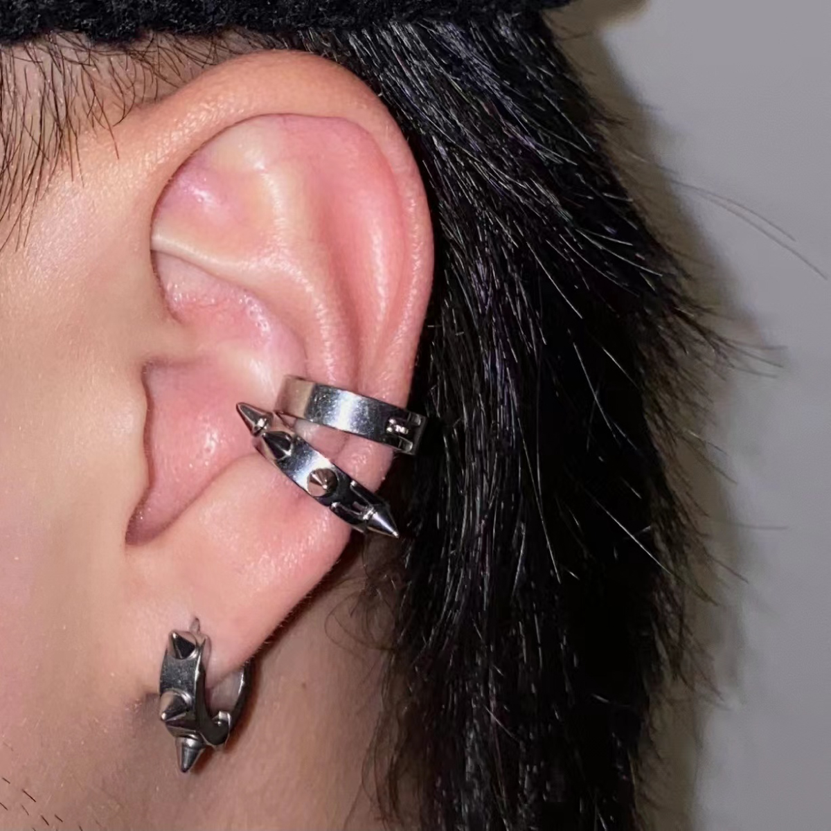 Komeiku 尖刺铆钉朋克ins暗黑土酷男女辣妹街头蹦迪原宿耳环耳夹,饰品/流行首饰/时尚饰品新,耳环,淘宝优惠券,粉丝福利购,淘宝优惠卷