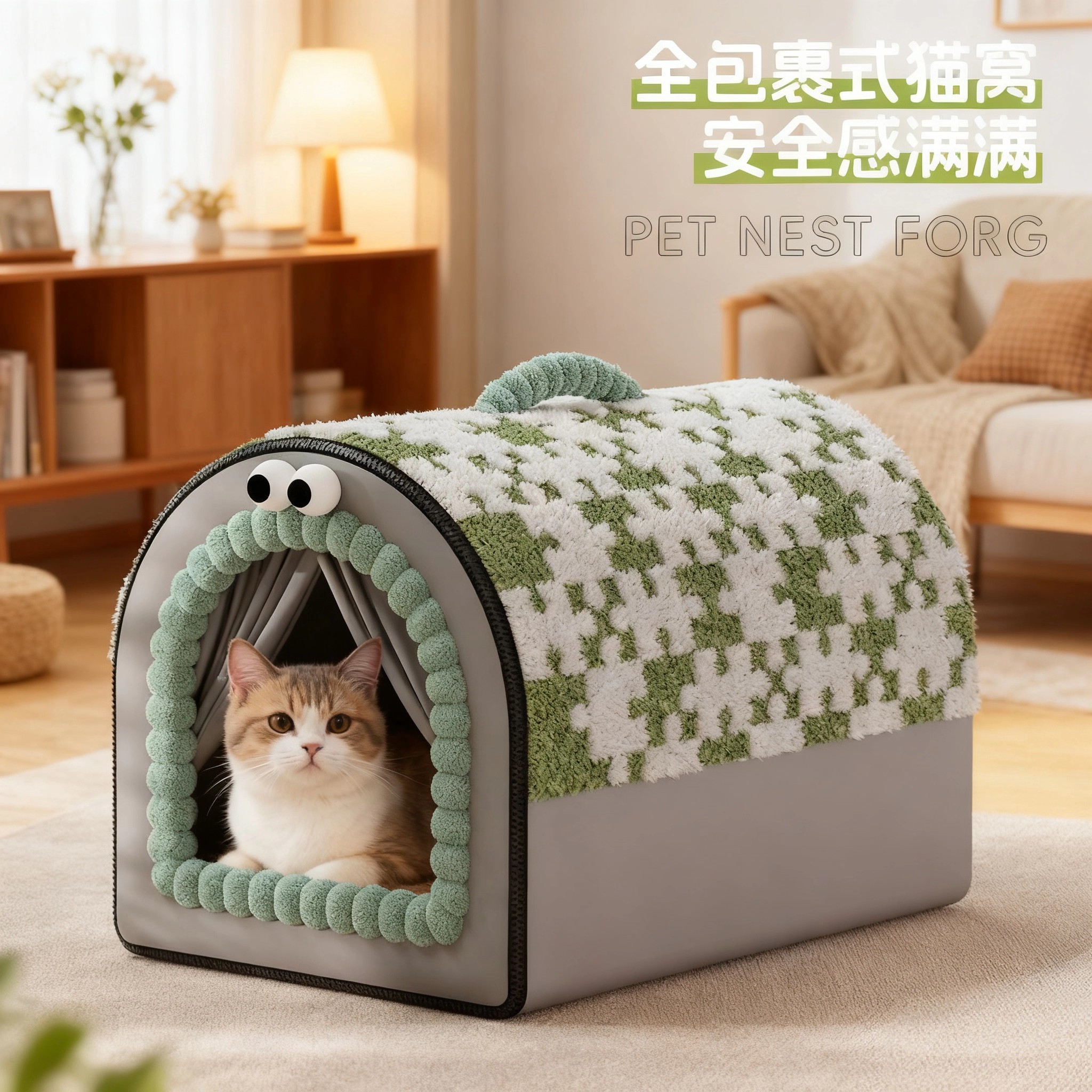 11冬季保暖封闭式猫窝四季通用