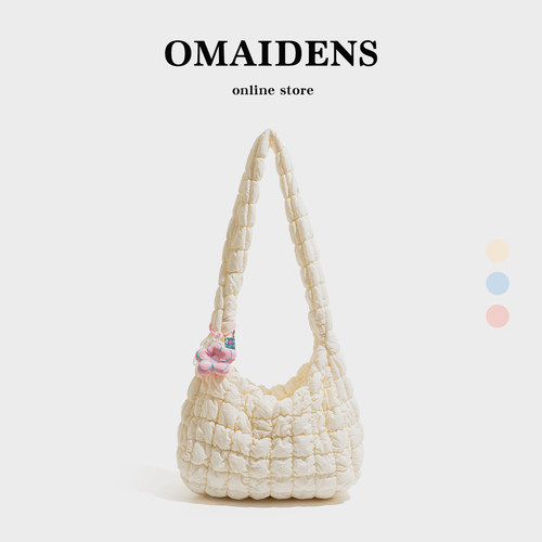 橙子少女超大号褶皱托特包