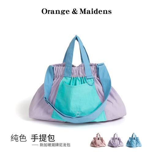 江疏影轻便多巴胺帆布单肩包