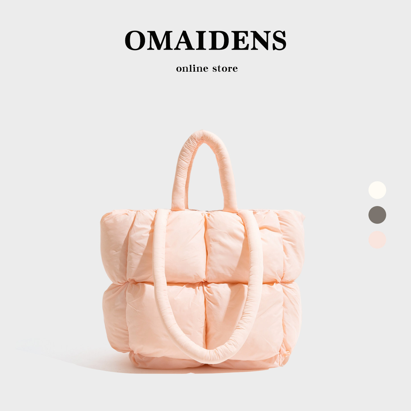 橙子少女简约多巴胺轻羽绒包包2025年秋冬新款手提包大容量单肩包,箱包皮具/热销女包/男包,托特包,淘宝优惠券,粉丝福利购,淘宝优惠卷