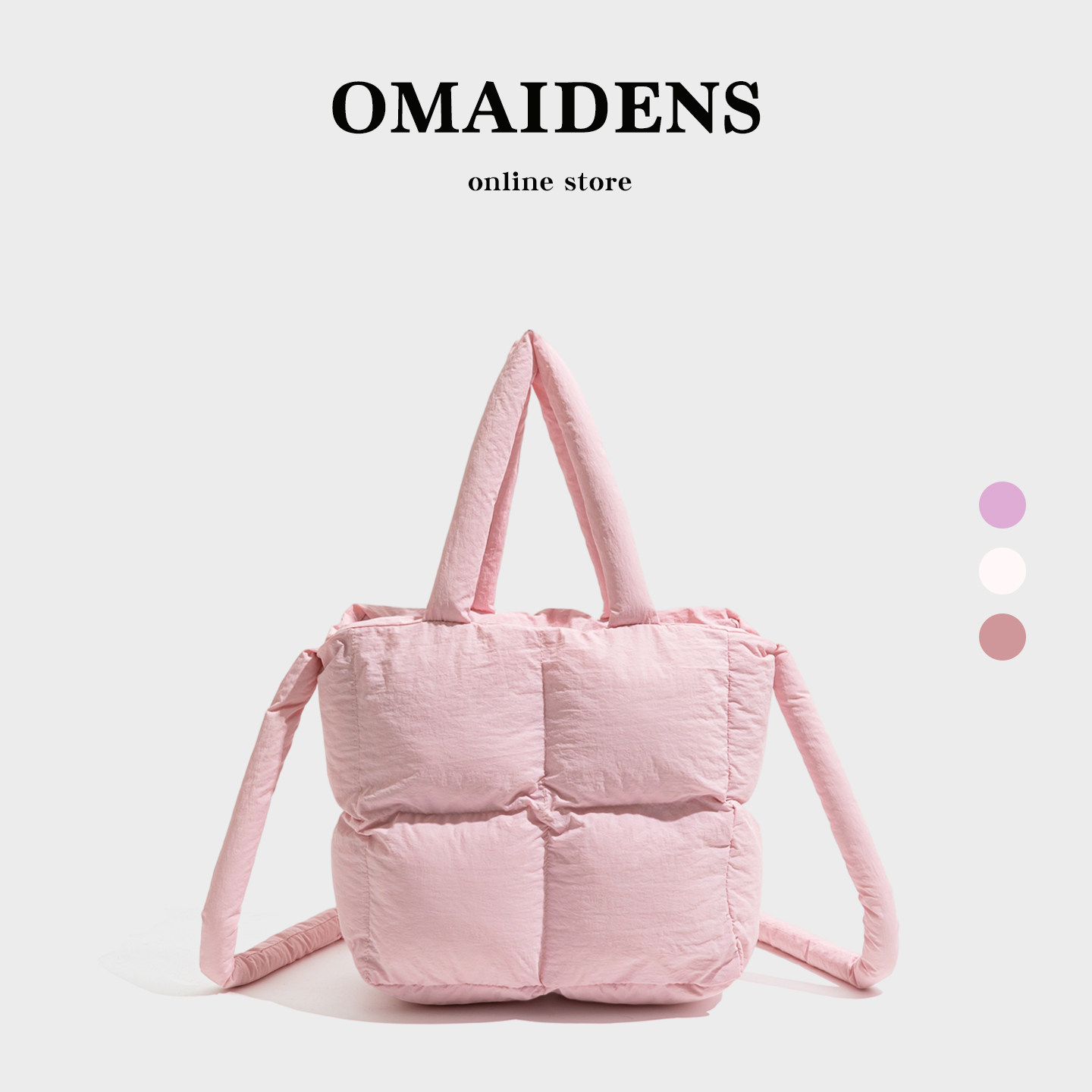 橙子少色甜美可爱粉色羽绒包女柔软小托特包休闲简约风单肩斜挎包,箱包皮具/热销女包/男包,托特包,淘宝优惠券,粉丝福利购,淘宝优惠卷