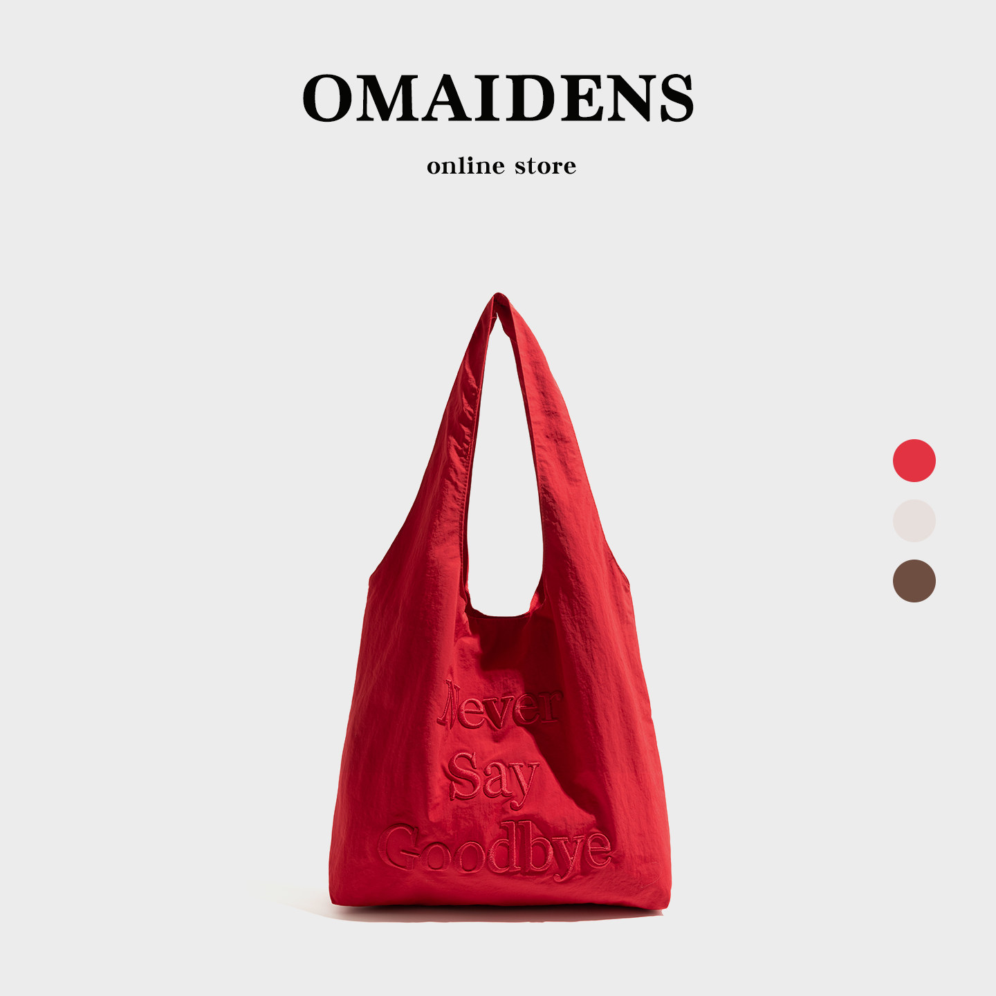 橙子少女韩系字母印花红色包包2025秋冬新款手提包小众单肩托特包,箱包皮具/热销女包/男包,托特包,淘宝优惠券,粉丝福利购,淘宝优惠卷