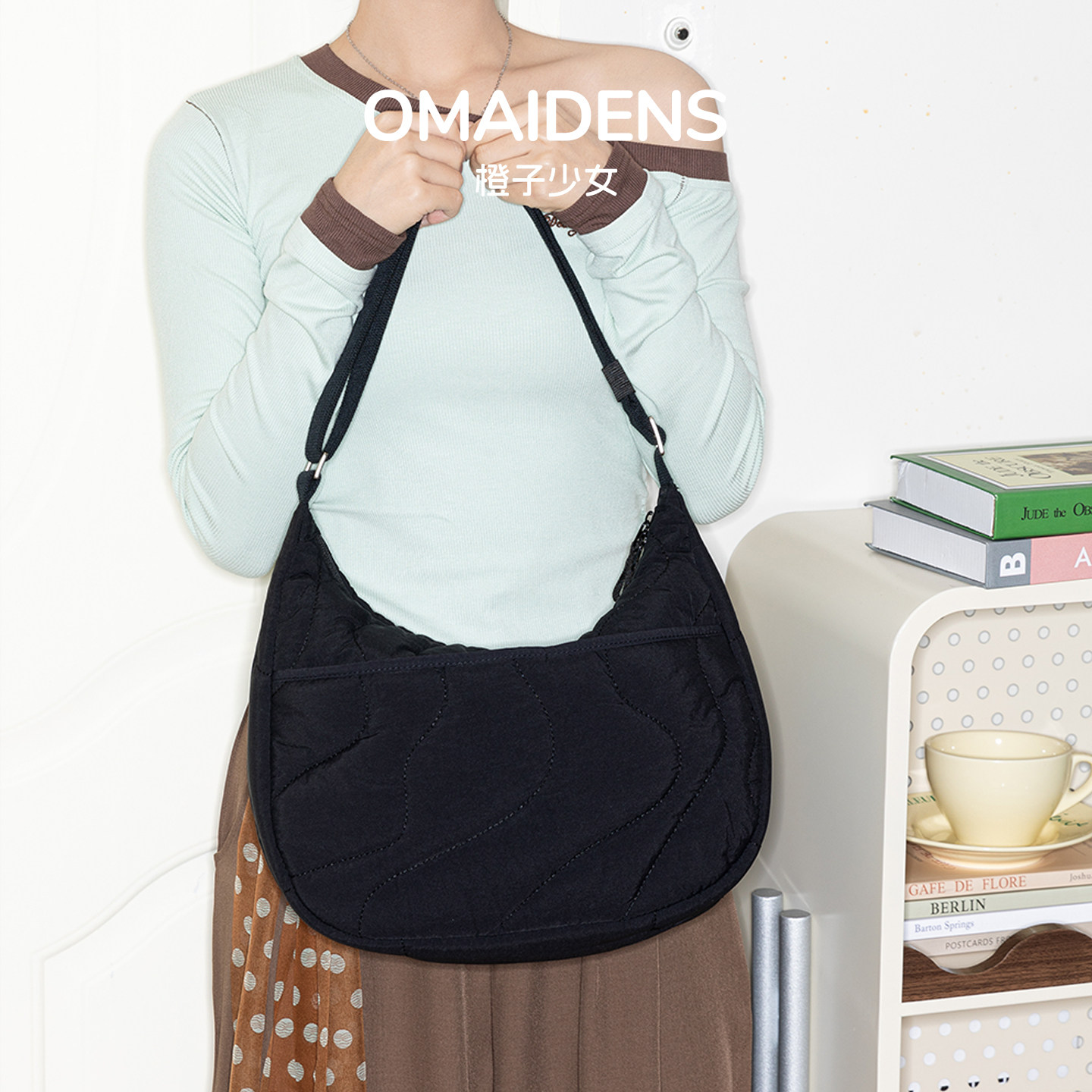 橙子少女单肩包2026春季新款轻便斜挎包iPad平板包包夹棉包羽绒包,箱包皮具/热销女包/男包,通用款女包,淘宝优惠券,粉丝福利购,淘宝优惠卷