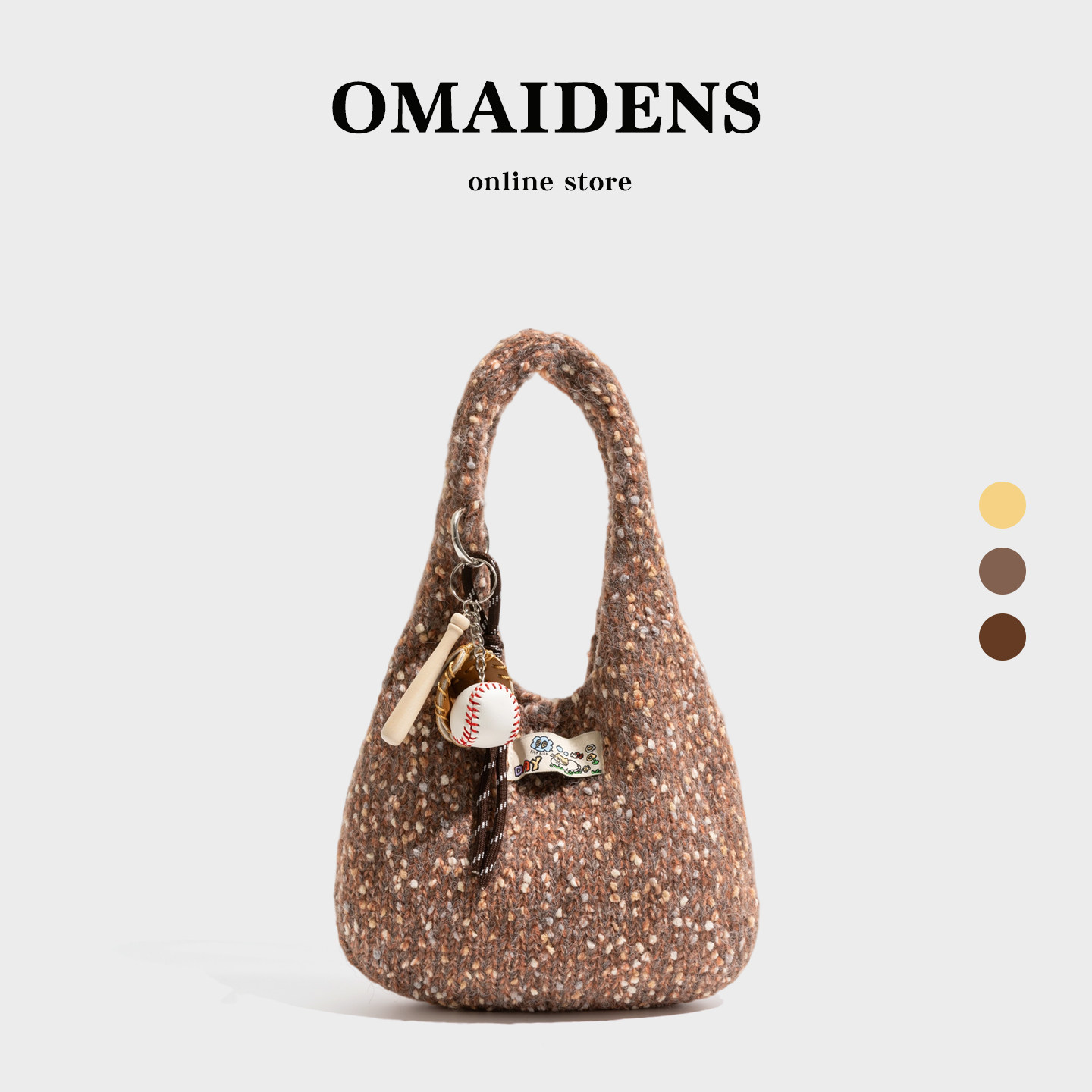 复古精致针织包包女式2025秋冬