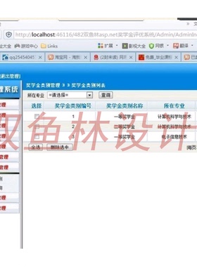 482asp.net奖学金信息评优系统|程序项目源码