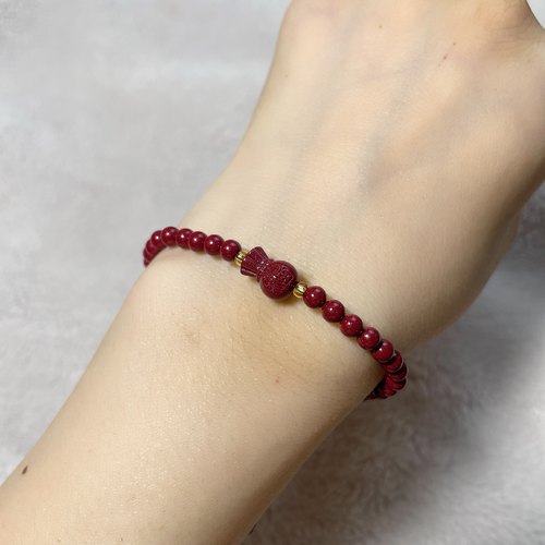 本命年高含量朱砂紫金砂4mm单圈福袋手链小颗粒精致手串