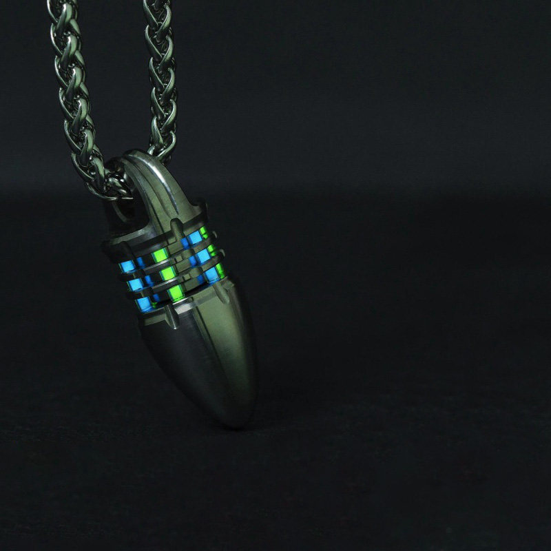 可放置氚管DIY钛钢挂链挂饰