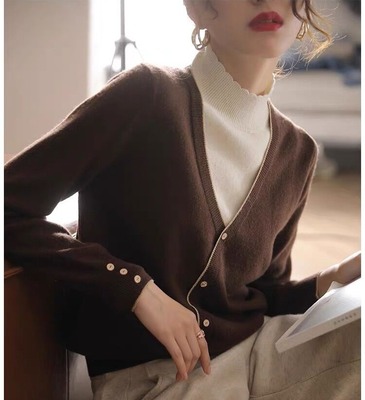 哥弟阿玛施正长袖打底针织衫毛衣