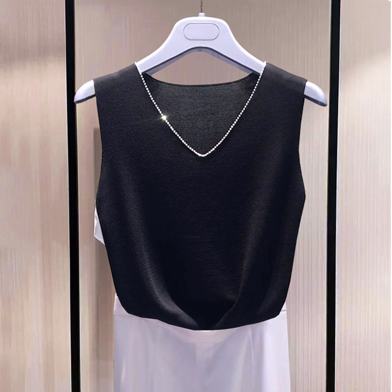 哥弟阿玛施正冰丝针织打底吊带