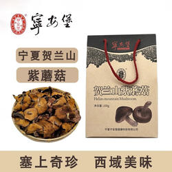 宁夏土特产宁安堡贺兰山紫蘑菇野生菌菇100克包邮农家干货内蒙古