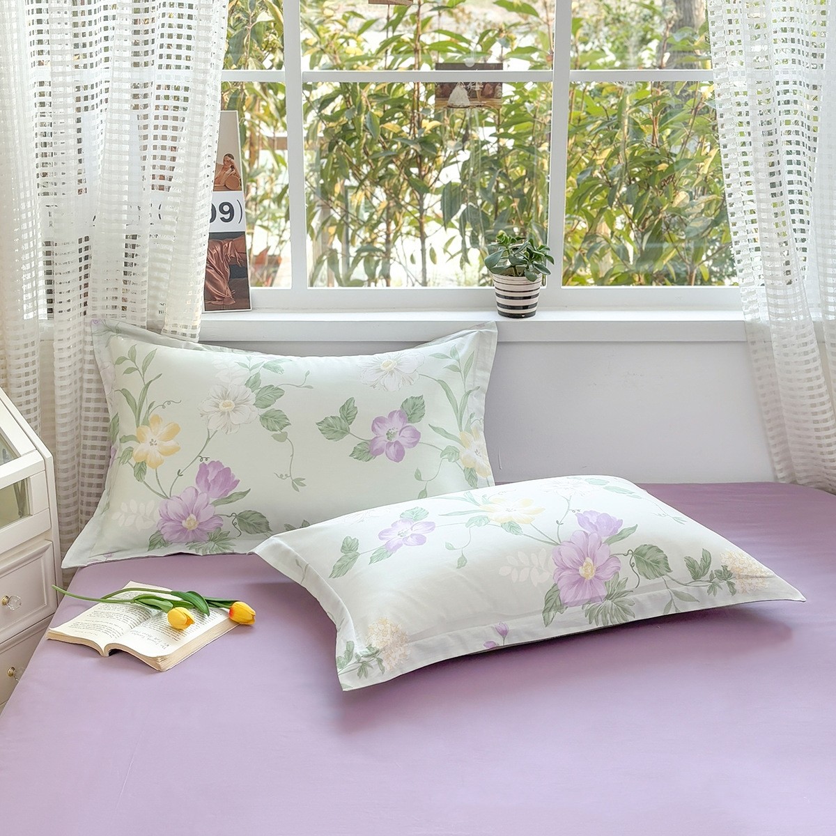 枕套纯棉100全棉一对装碎花枕头套枕皮48x74cm内胆套新款四季通用