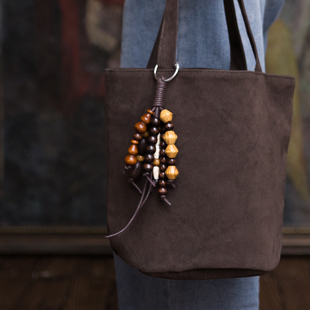 原创手作包包挂件高级感美拉德文艺小众书包挂饰木质珠子文琪同款