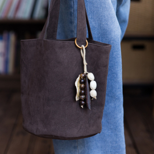 手作天然果壳种子包包挂件果壳风铃文琪同款满愿种子文艺小众挂饰