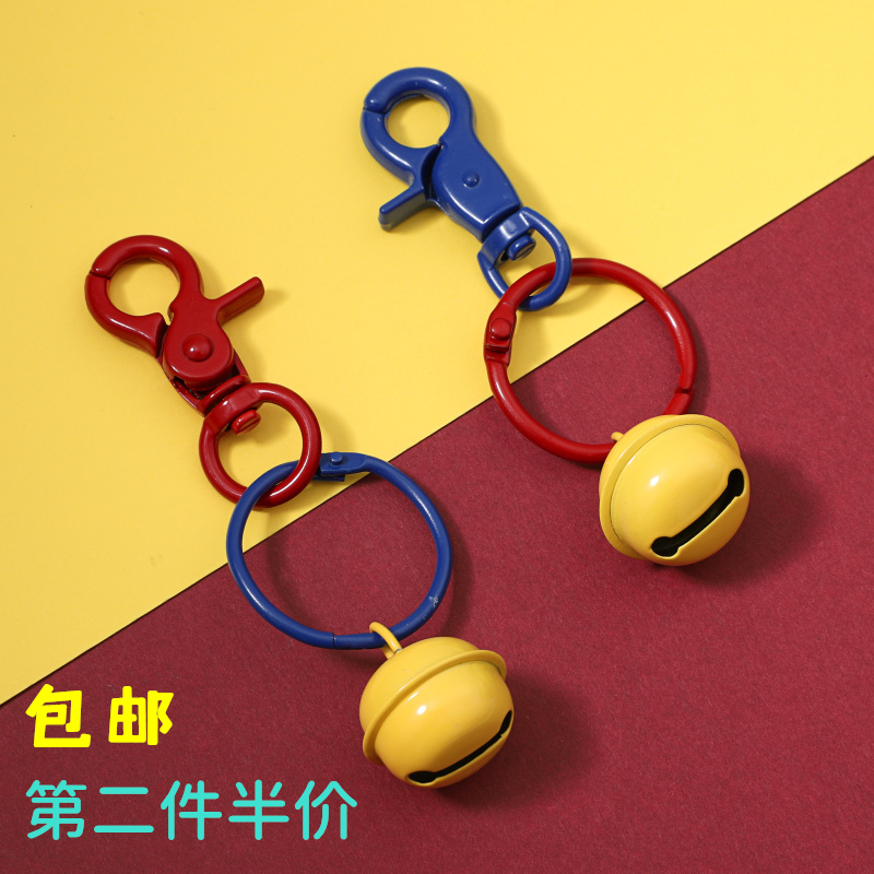 可爱卡通情侣铃铛小叮当钥匙扣挂件哆啦A梦airpods耳机包包挂饰扣